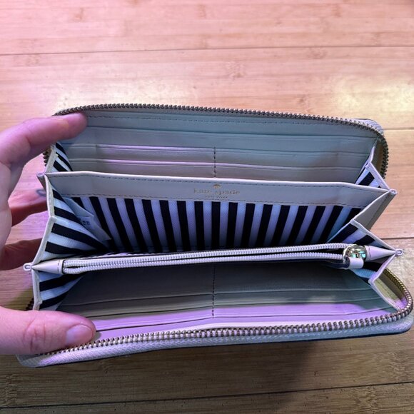 ✨ Kate Spade Colorblock Zip-Around Leather Wallet — Yellow & Cream ✨ - Picture 2 of 2